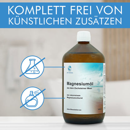 Magnesiumöl Spray - 1000 ml - Original Zechstein - inkl. Sprühflasche - 31% Magnesiumchlorid