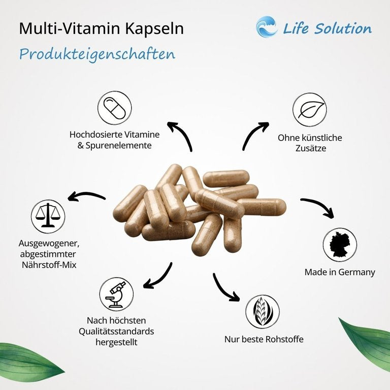 Gélules multivitaminées - 120 gélules - avec minéraux - 615 mg par gélule