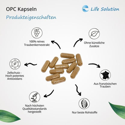 OPC Kapseln - 120 Stück - 100% natürliches Traubenkernextrakt