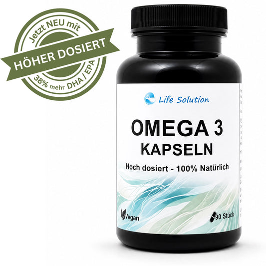 Capsules d'oméga 3 - 90 unités - à base d'huile d'algues - haute dose - végétaliennes