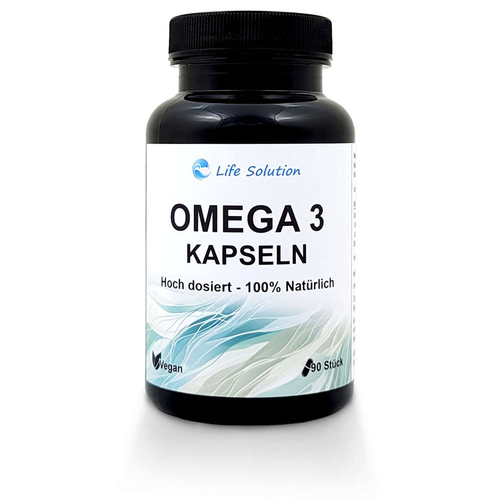 Omega 3 Kapseln - 90 Stück - aus Algenöl - hoch dosiert - Vegan
