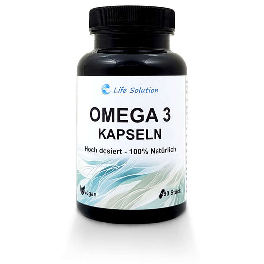 Omega 3 Kapseln - 90 Stück - aus Algenöl - hoch dosiert - Vegan