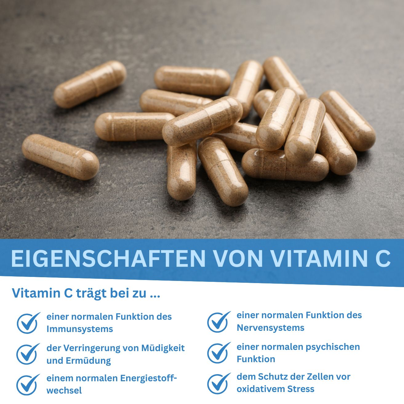 Vitamin C Kapseln - 180 Stück - 100% natürlich - aus Acerola Kirschextrakt