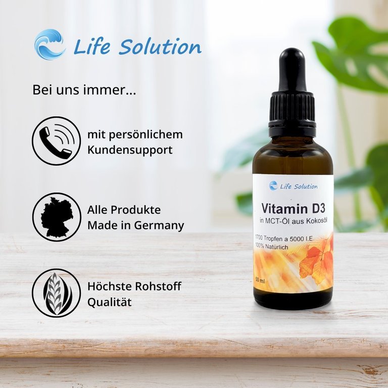 Vitamin D3 Tropfen - 5000 I.E. pro Tropfen - 1700 Tropfen