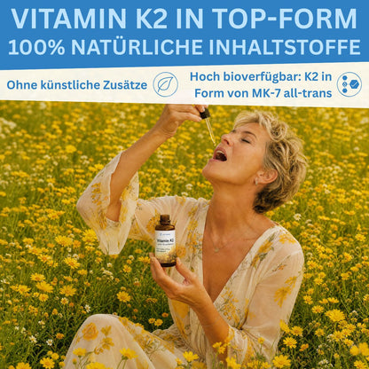 Vitamine K2 en gouttes - 20 µg K2 - par goutte - 1750 gouttes