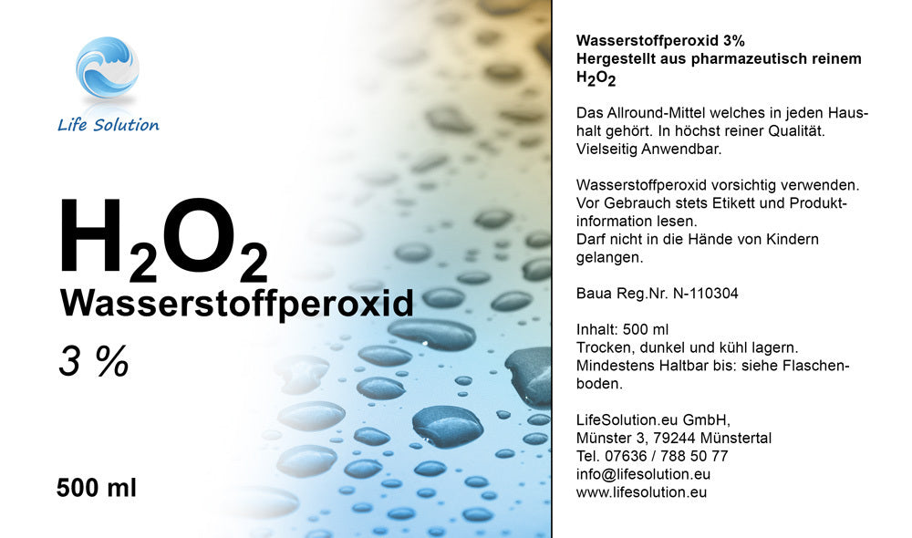 Wasserstoffperoxid - aus pharmazeutisch reinem H2O2 - Ph.Eur. - 500ml