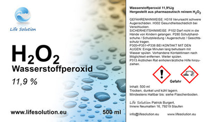 Wasserstoffperoxid - aus pharmazeutisch reinem H2O2 - Ph.Eur. - 500ml
