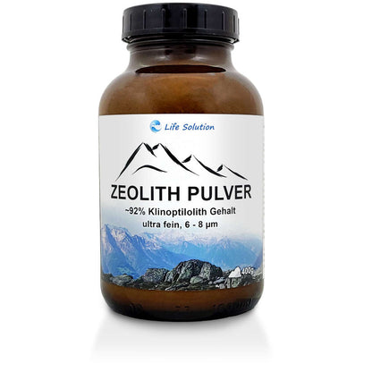 Zeolith Pulver 400 g - Klinoptilolith ~92 % - ultrafein (6–8 μm) - naturrein aus den Karpaten
