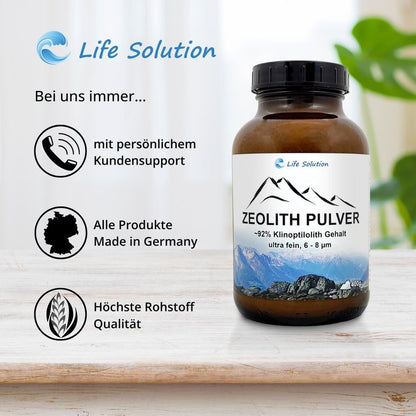 Zeolith Pulver 400 g - Klinoptilolith ~92 % - ultrafein (6–8 μm) - naturrein aus den Karpaten