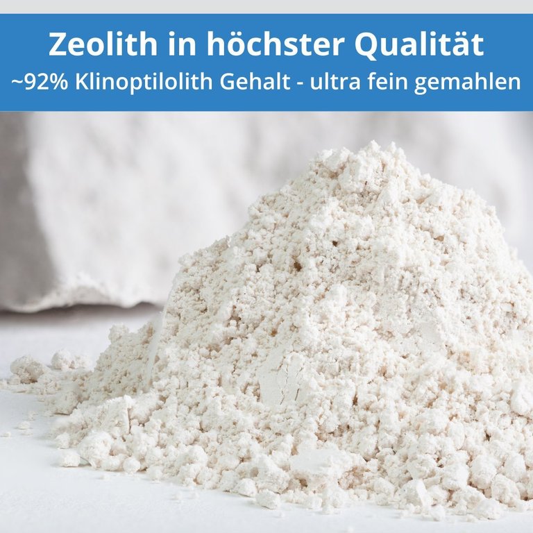 Zeolith Pulver 400 g - Klinoptilolith ~92 % - ultrafein (6–8 μm) - naturrein aus den Karpaten