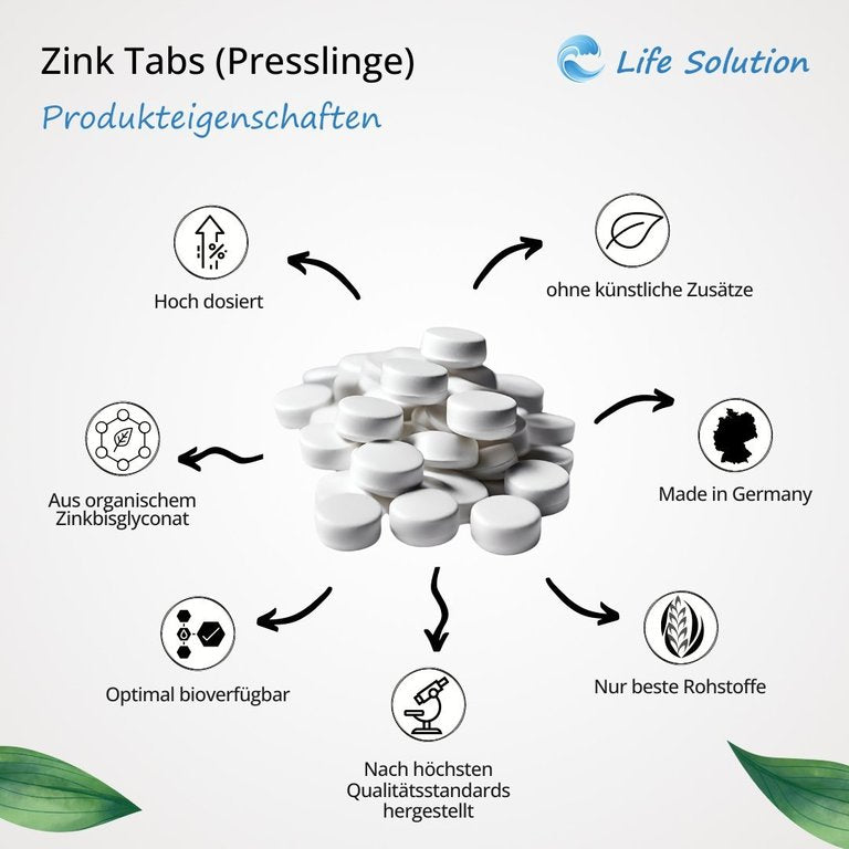 Zink Tabs - 200 Stück a 32 mg Zink - hoch dosiert