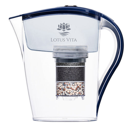 Filterkanne Family - 1,7 Liter - Wasserfilter-Karaffe von Lotus Vita - für sauberes Trinkwasser