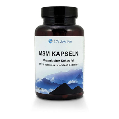 MSM Kapseln 180 Stück - mehrfach destilliert - Hoch rein - organischer Schwefel