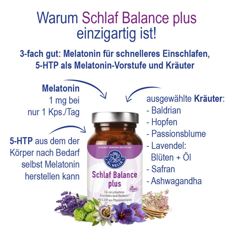 Sleep Balance Plus - with melatonin, passionflower, valerian, hops, lavender
