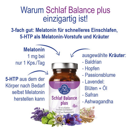 Sleep Balance Plus - with melatonin, passionflower, valerian, hops, lavender
